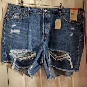 Levi's Womens 501 Jean Shorts High Rise Plus 20W  NWT 43" Waist 5" Inseam